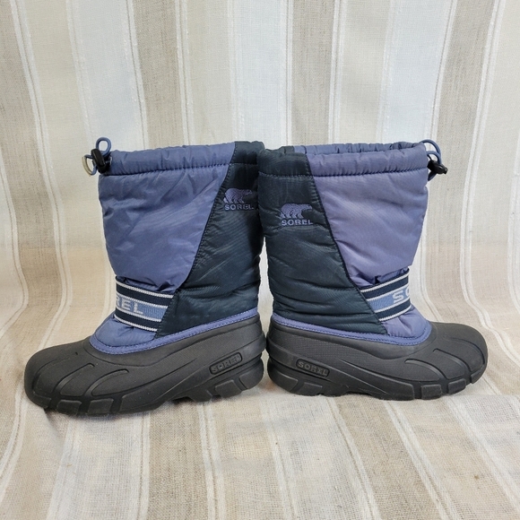Sorel Snow Boots Blue Black Kids Size 4 - Picture 8 of 8
